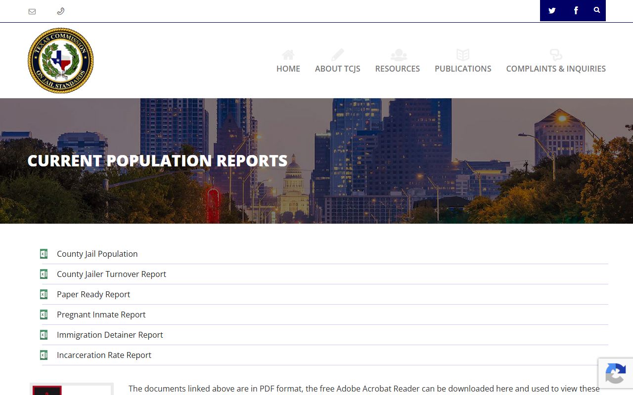 Marion County inmate population TCJS population reports